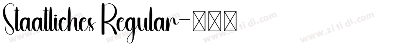 Staatliches Regular字体转换